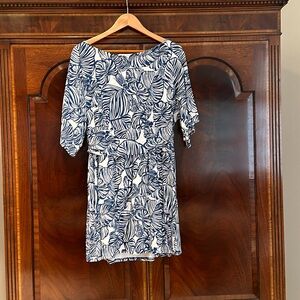 Blue and white skort.